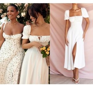 House of CB White Midi Dress